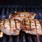 pork chops on the grill