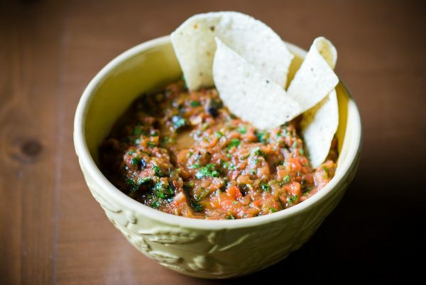 Grilled tomato salsa