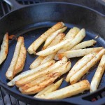 French fries on the grill