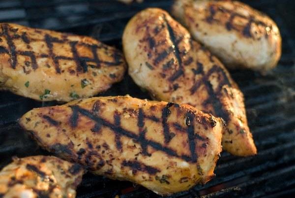 Thai chicken on the grill