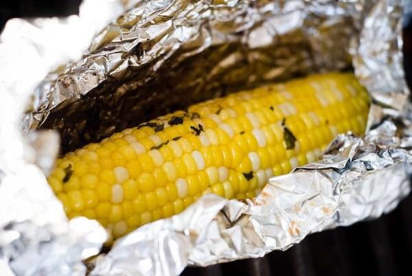 Basil corn on the cob