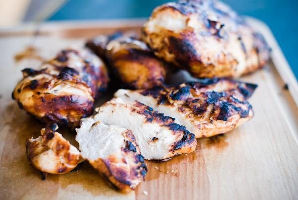 Marinated and grilled chicken