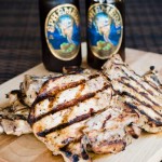 Grilled pork chops and Ephemere Apple Beer