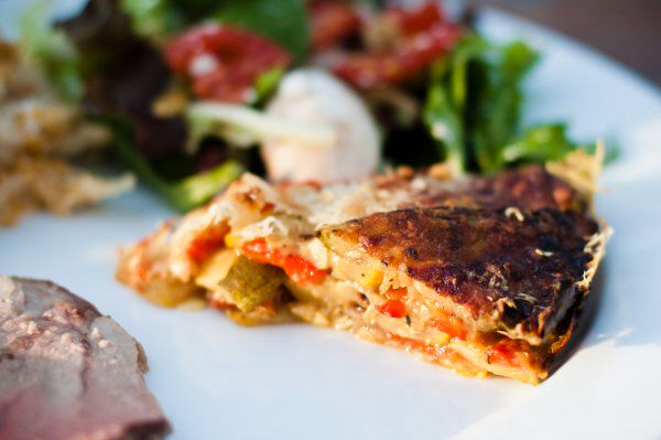 Grilled vegetable torte