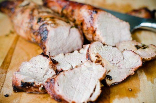 Sliced pork tenderloin