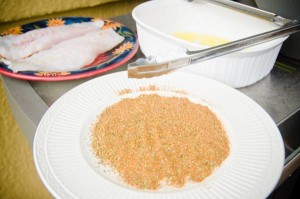 Grouper, butter and blackening seasoning