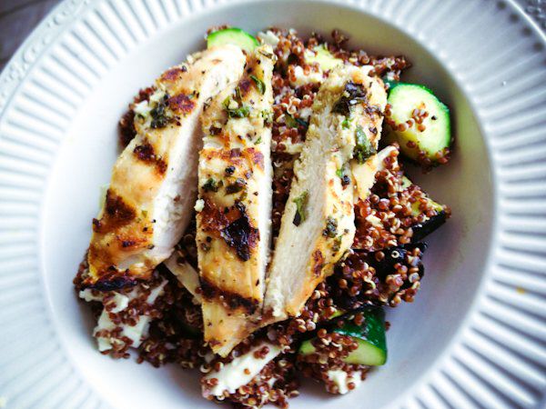 chicken, quinoa and zucchini