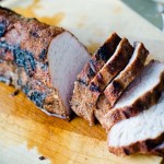 ginger rubbed grilled pork loin