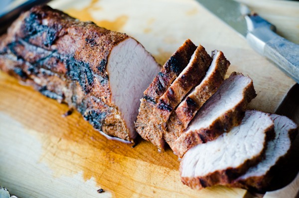 ginger rubbed grilled pork loin