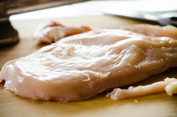 pound chicken breasts down to size