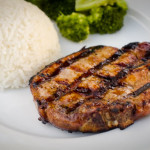 grilled teriyaki pork chop