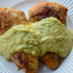 chicken with poblano sauce