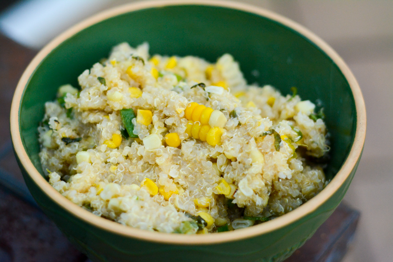 grilled corn and quinoa salad