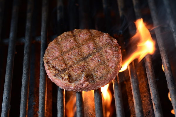 Grilling the Beyond Meat Beast Burger