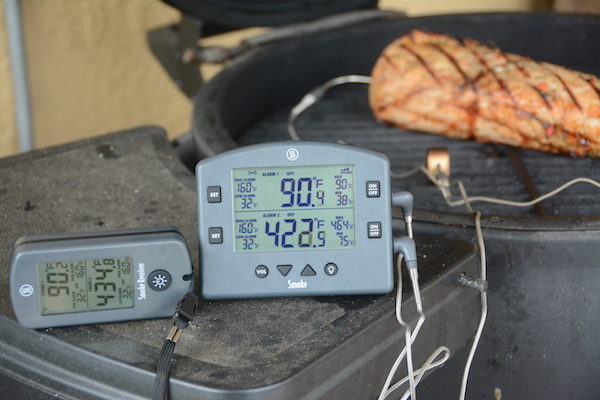 Thermoworks Smoke Dual-Channel Thermometer - Charcoal - Reading